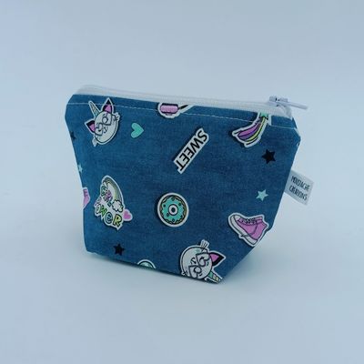 PORTE MONNAIE Valentin Soufflet - Kawaii bleu