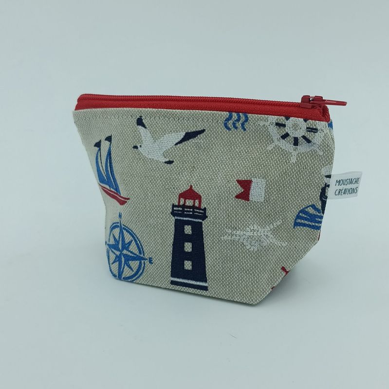 PORTE MONNAIE Valentin Soufflet - Marin bleu/rouge