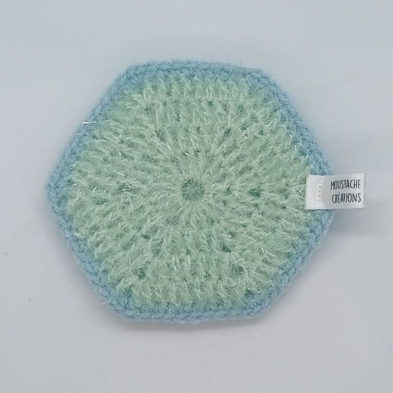 EPONGES LAVABLES Claudie - Menthe / Bleu Layette (08/3036)