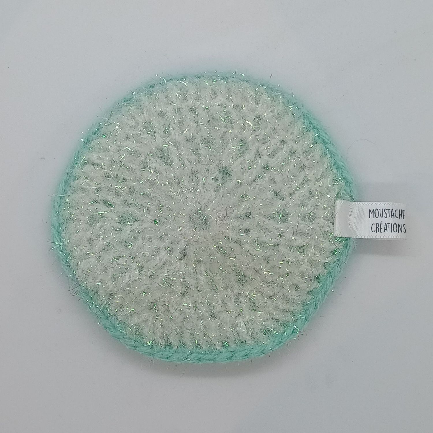 EPONGES LAVABLES Claudie - Blanc irisé / Menthe (13/3033)