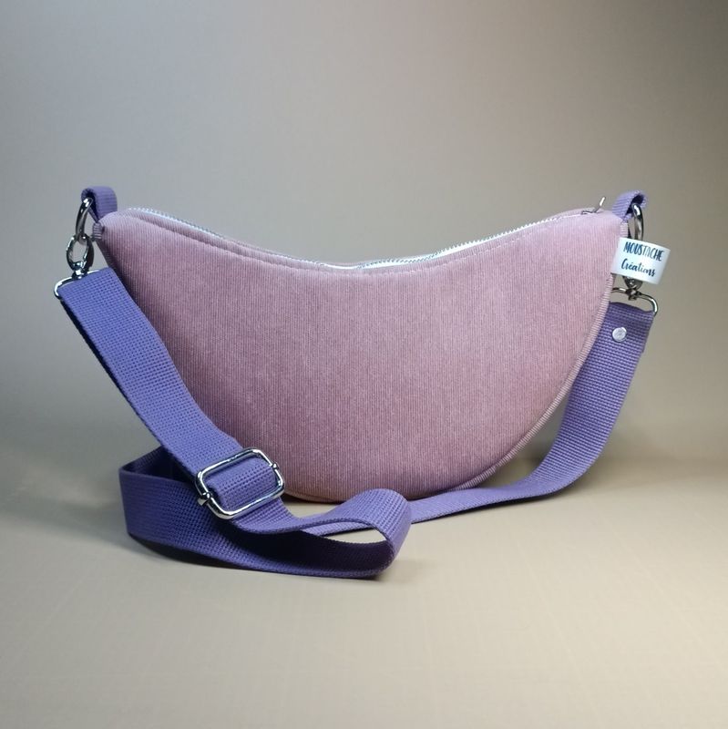 SAC DEMI-LUNE Bernadette - Vieux Rose