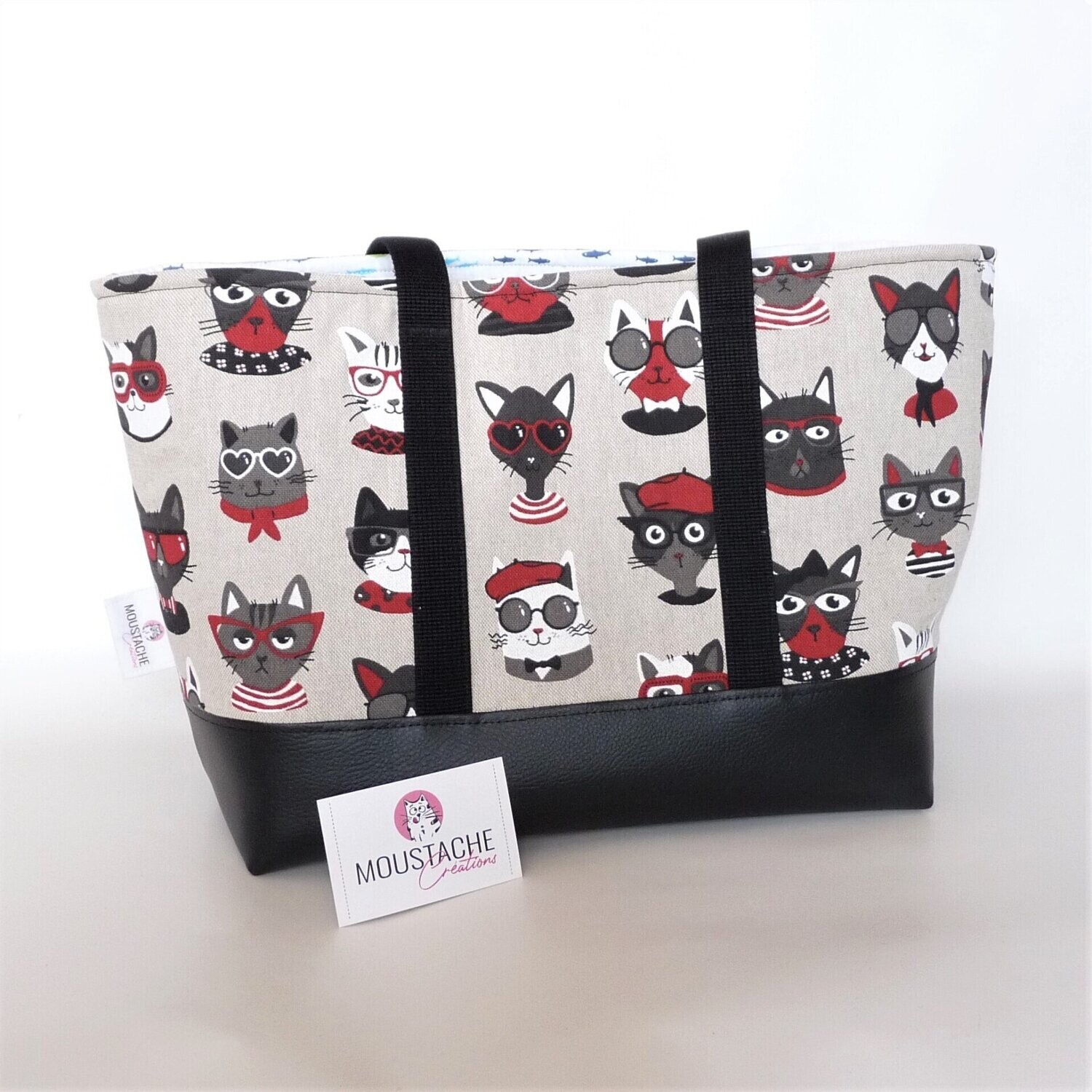 Sac Cabas AURELIE - Funny Cat Sac Cabas AURELIE - Funny Cat