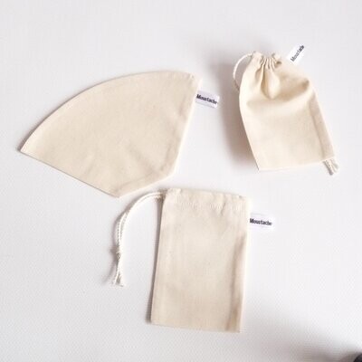 Filtre à café réutilisable et lavable en tissu fait main Claudette par Moustache Créations