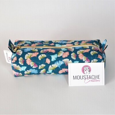 Trousse d'école en tissu fait main Justine par Moustache Créations