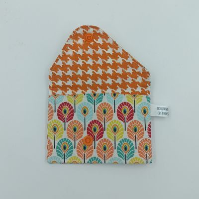 PORTE MONNAIE Valentin (double face) - Peacock Orange