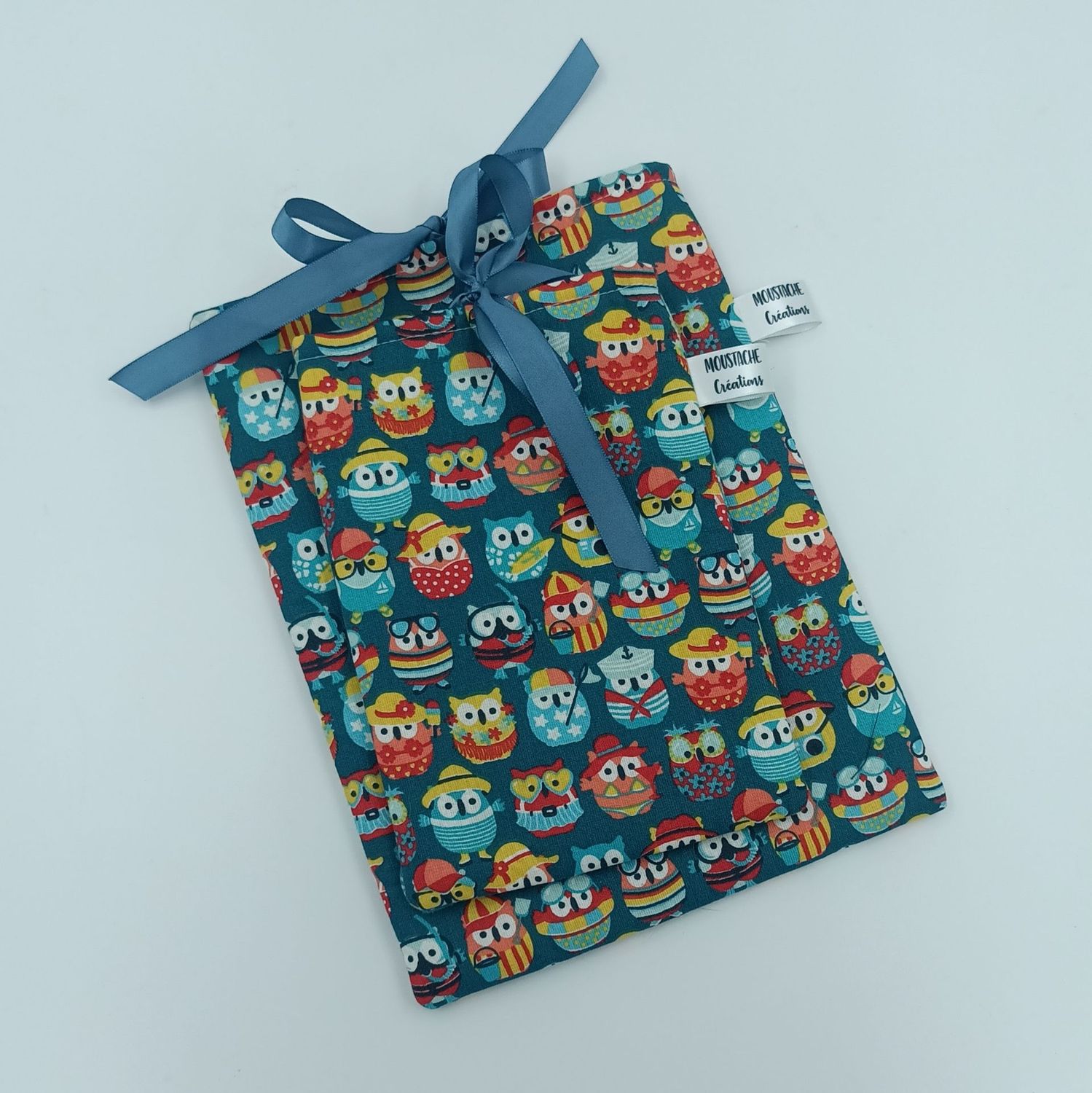 POCHETTE LIVRE Résé - Hibou d'été bleu POCHETTE LIVRE Résé - Hibou d'été bleu