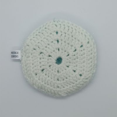 EPONGES LAVABLES Claudie - Bleu Clair / Blanc (07/0501)