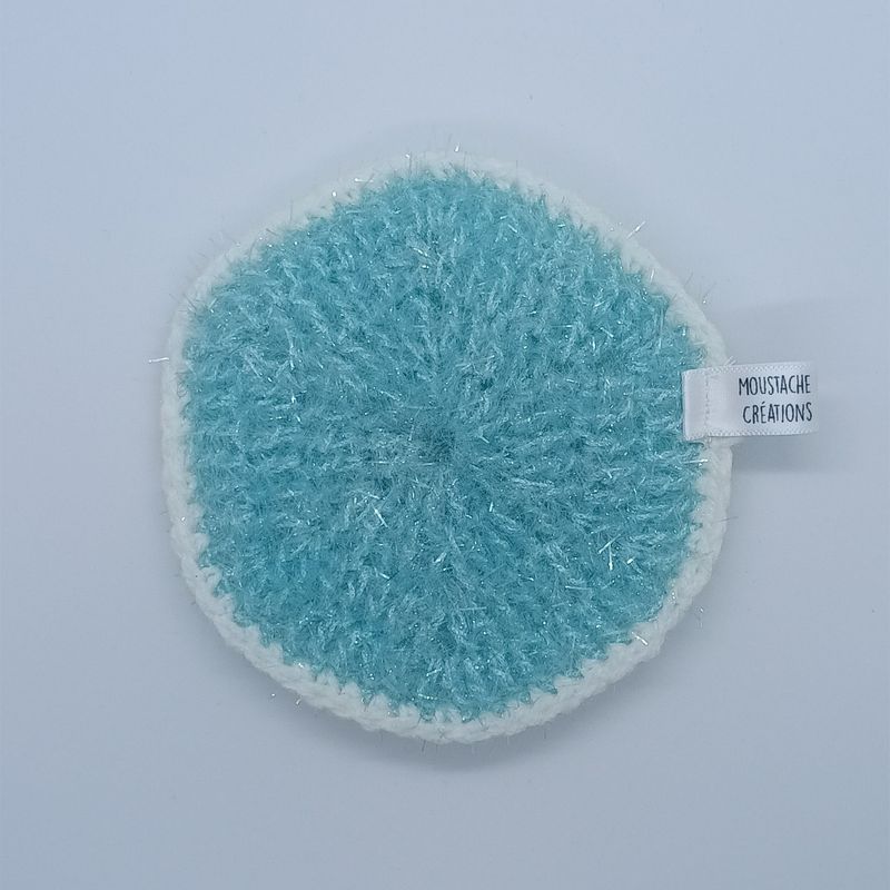 EPONGES LAVABLES Claudie - Bleu Clair / Blanc (07/0501)