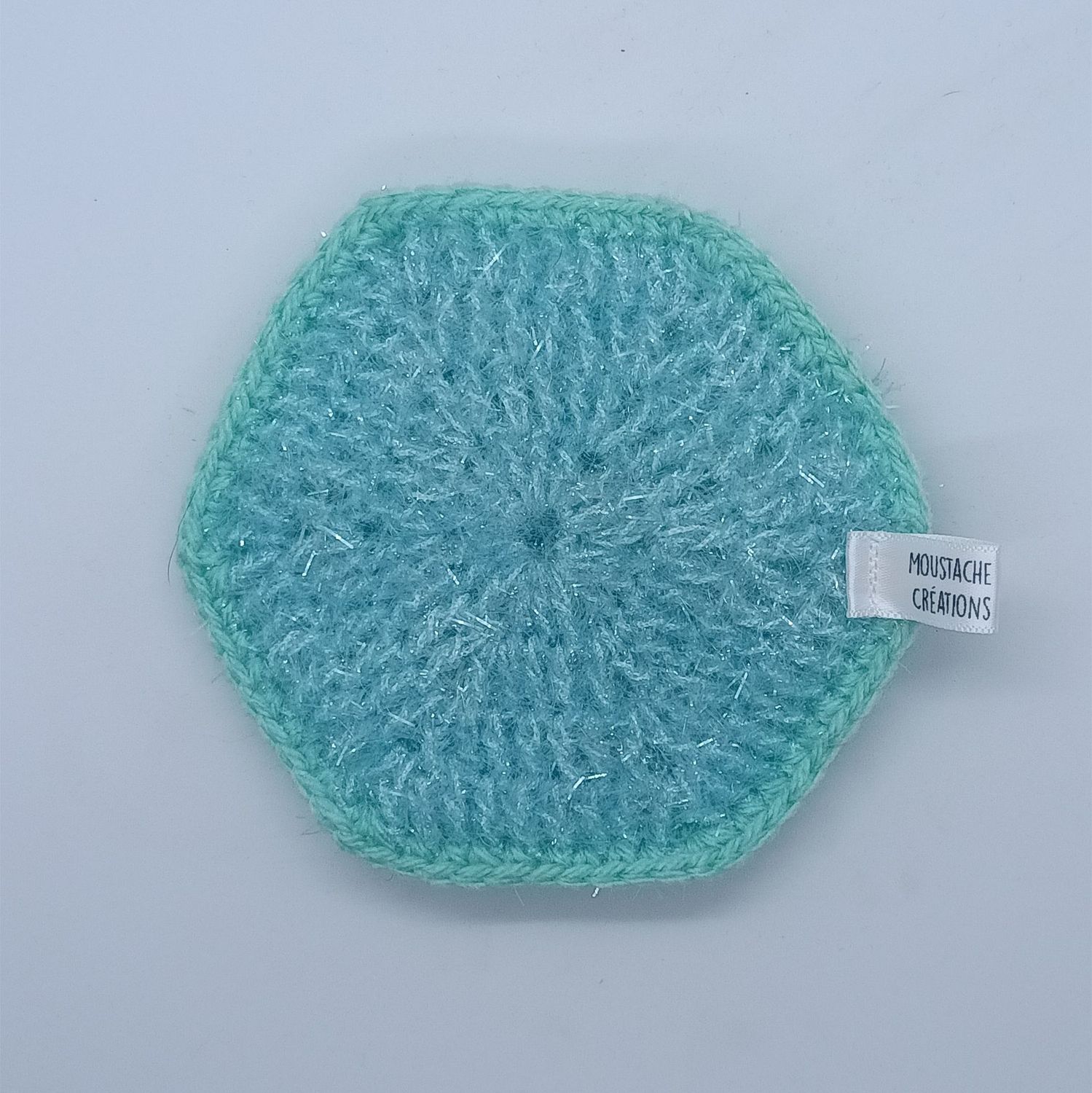 EPONGES LAVABLES Claudie - Bleu clair / Menthe (07/3033)