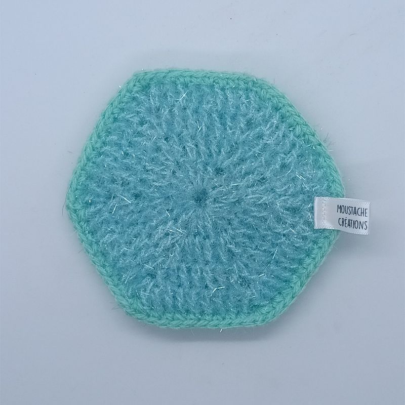 EPONGES LAVABLES Claudie - Bleu clair / Menthe (07/3033)