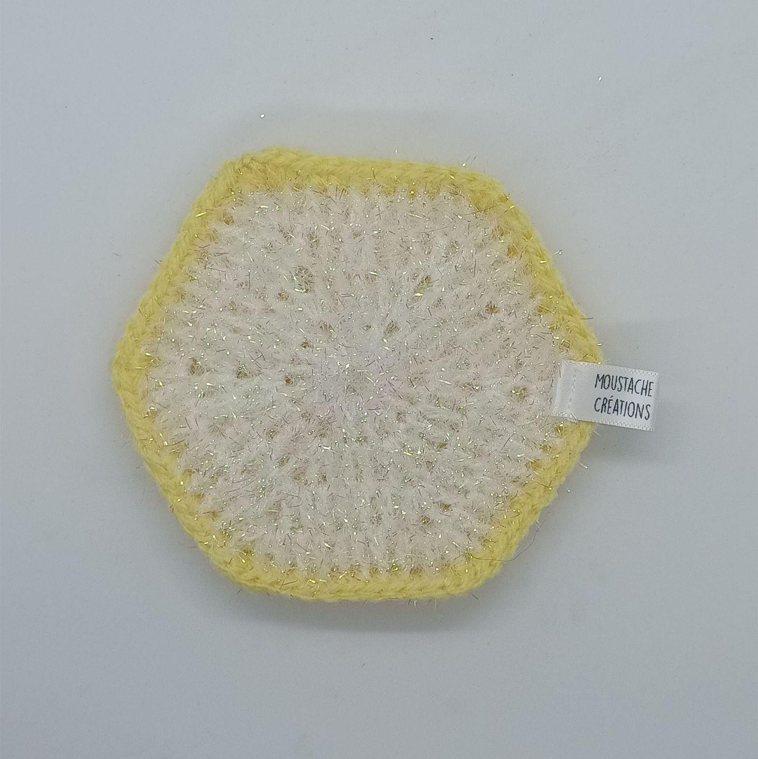 EPONGES LAVABLES Claudie - Blanc Irisé / Poussin (13/0501)