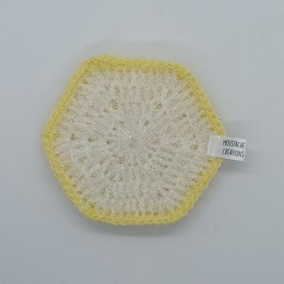 EPONGES LAVABLES Claudie - Blanc Irisé / Poussin (13/0501)