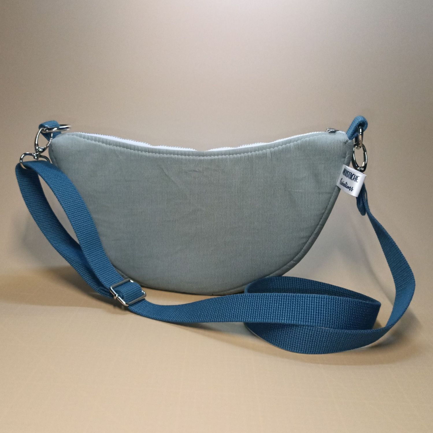 SAC DEMI-LUNE Bernadette - Vert de Gris