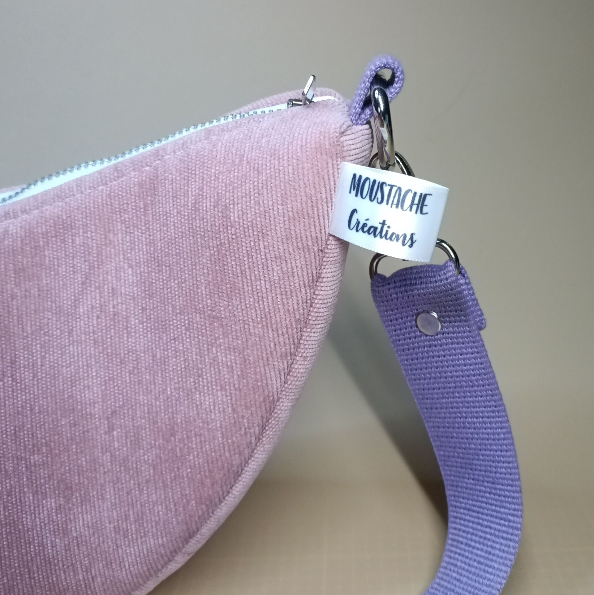 SAC DEMI-LUNE Bernadette - Vieux Rose