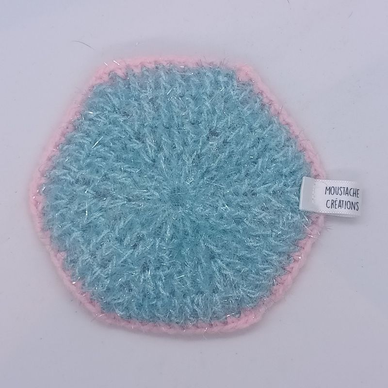 EPONGES LAVABLES Claudie - Bleu Clair / Dragée (07/3011)