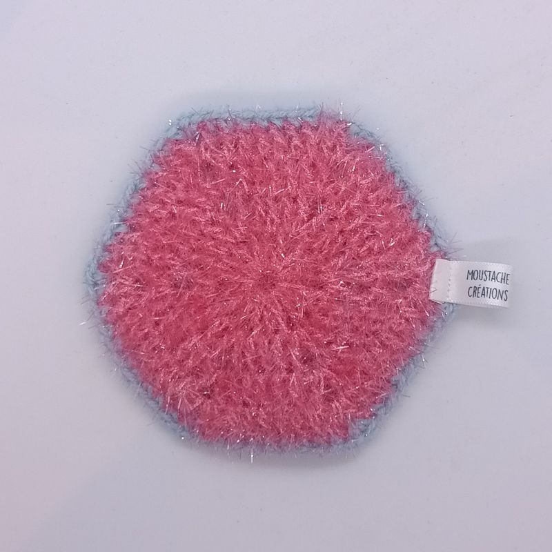 EPONGES LAVABLES Claudie - Fuchsia / Bleu Layette (04/3036)