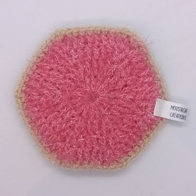 EPONGES LAVABLES Claudie - Fuchsia / Beige (04/3057)