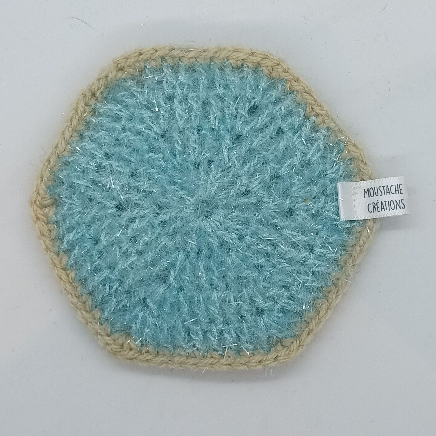 EPONGES LAVABLES Claudie - Bleu Clair / Beige (07/3057)