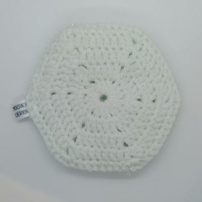 EPONGES LAVABLES Claudie - Menthe / Blanc (08/0501)