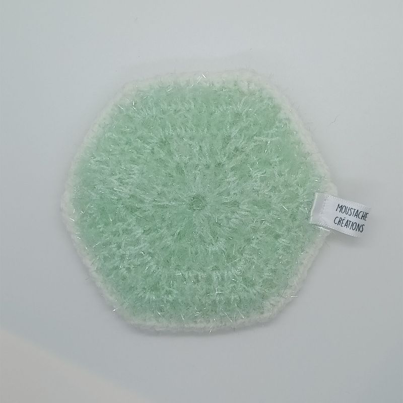EPONGES LAVABLES Claudie - Menthe / Blanc (08/0501)
