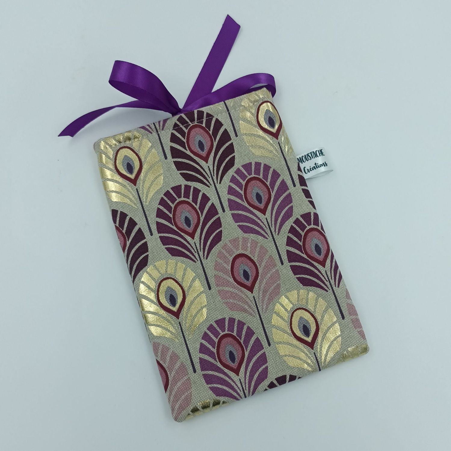 POCHETTE LIVRE Résé - Plumes de Paon Foil (Prune/Or) POCHETTE LIVRE Résé - Plumes de Paon Foil (Prune/Or)