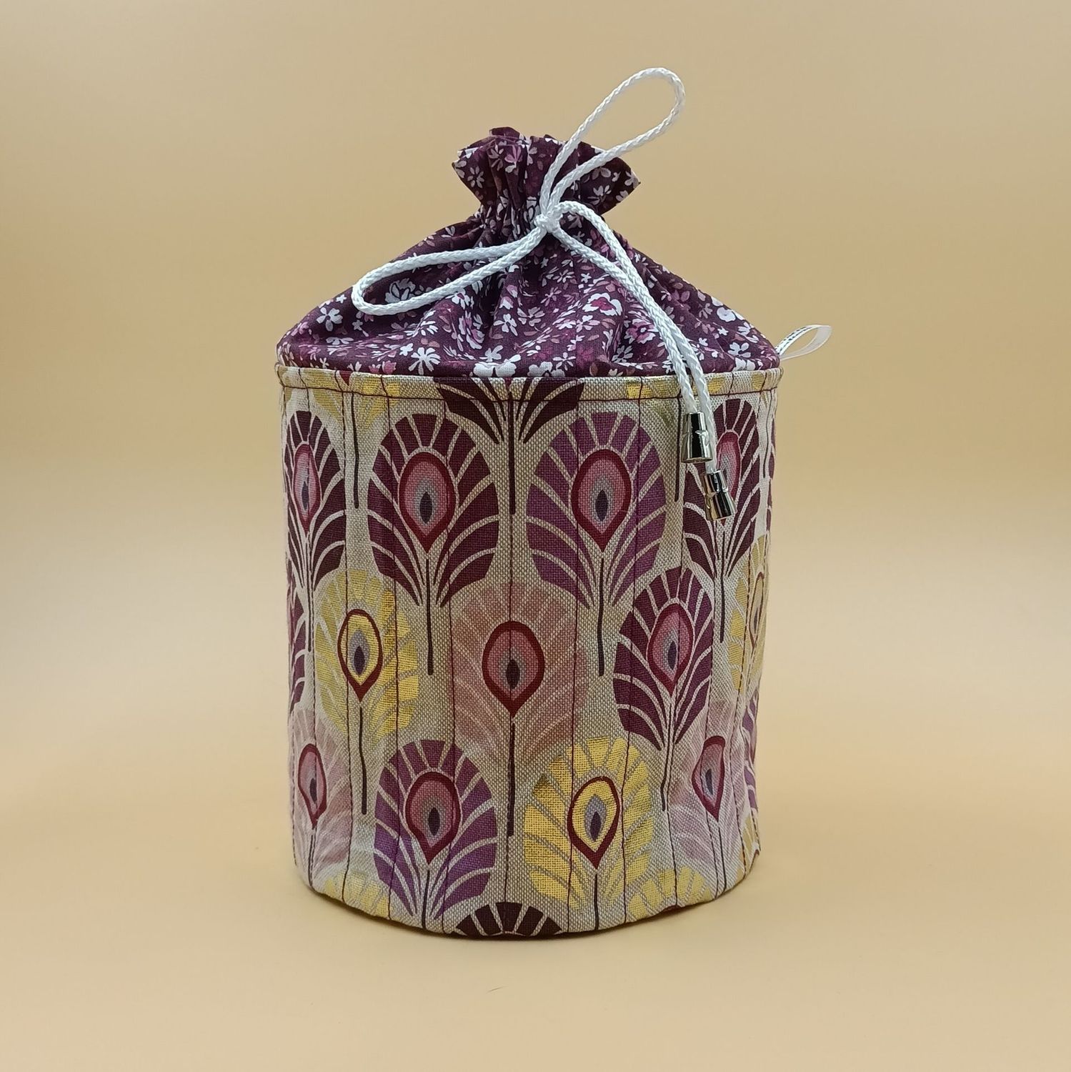 POCHON - Marie-Laure / Plume de Paon Foil (Prune/Or)