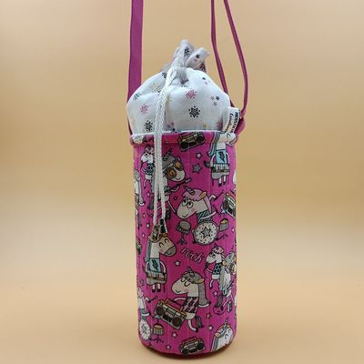 PORTE GOURDE ISOTHERME Apolline - Rockstar Licorne Rose PORTE GOURDE ISOTHERME Apolline - Rockstar Licorne Rose