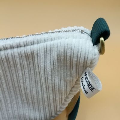 SAC DEMI-LUNE Bernadette - Velours Blanc