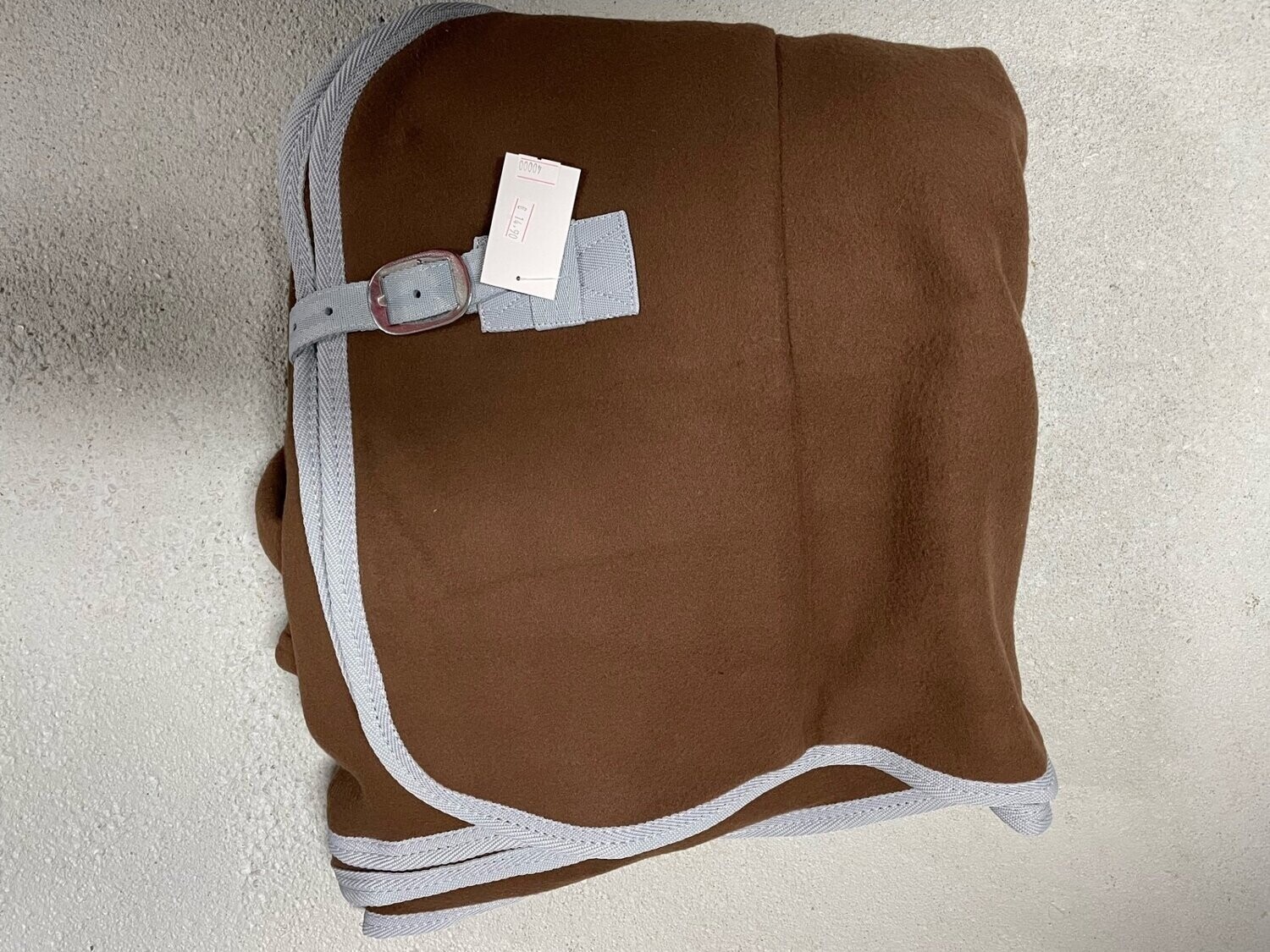 Fleecedecke "Contest" braun/blau