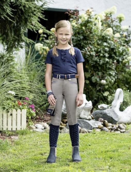 Reithose "AVA" TOP-GRIP VOLLBESATZ Kids sand