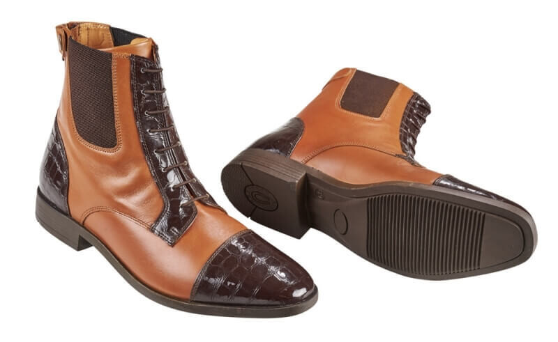 Schnürstiefelette CROCO hellbraun (croco)