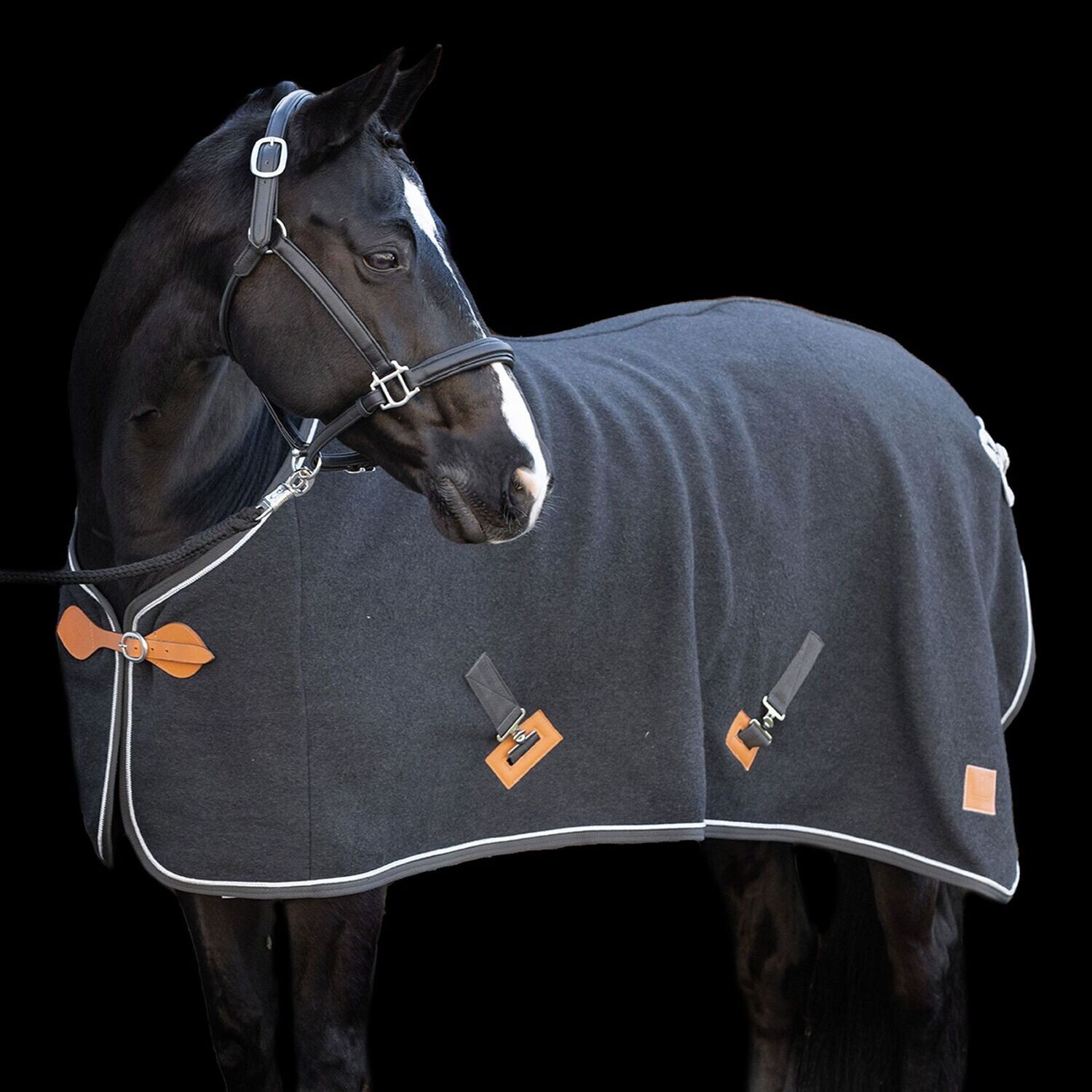 Wolldecke Scottie dark grey melange