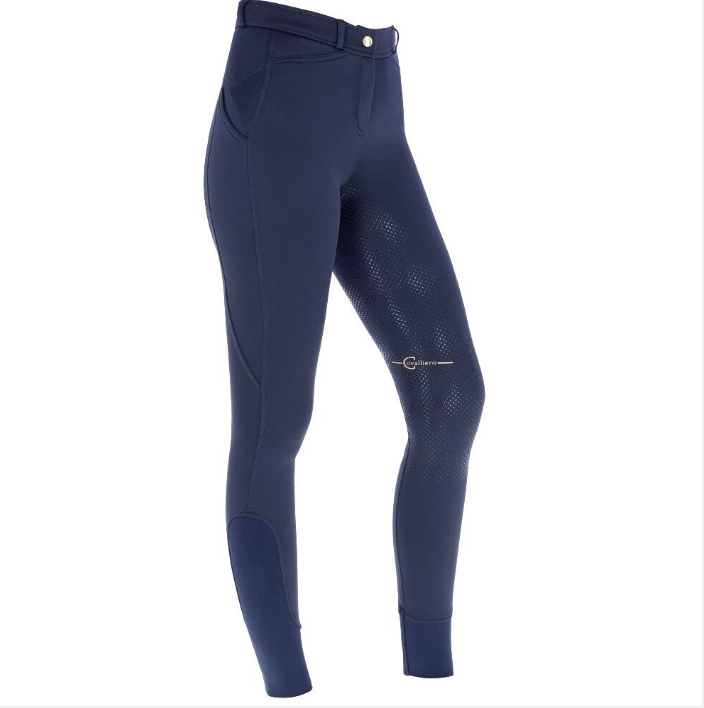 Winter Reithose mit Vollbesatz navy