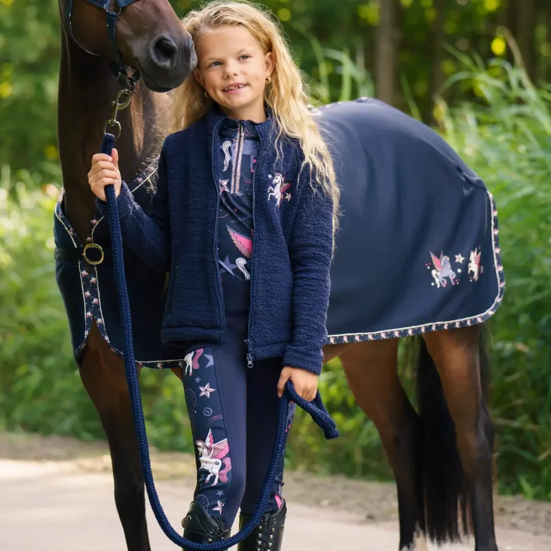 Reitleggings Tessy Print Kids Winter Full-Grip navy