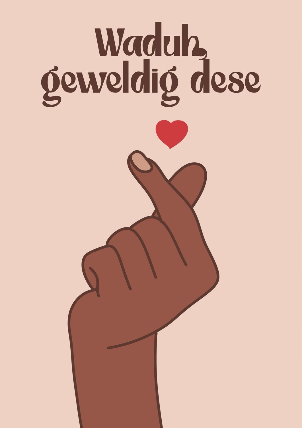 Wenskaart Wadah, geweldig dese