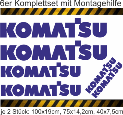 KOMATSU - 6er Set
