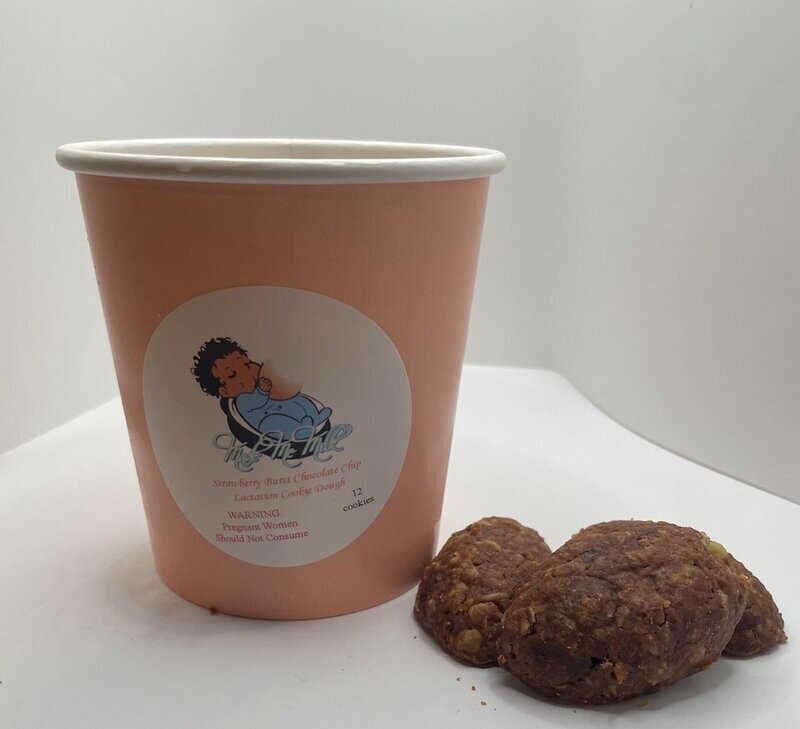Strawberry Burst Chocolate Chip Baked Lactation Cookies