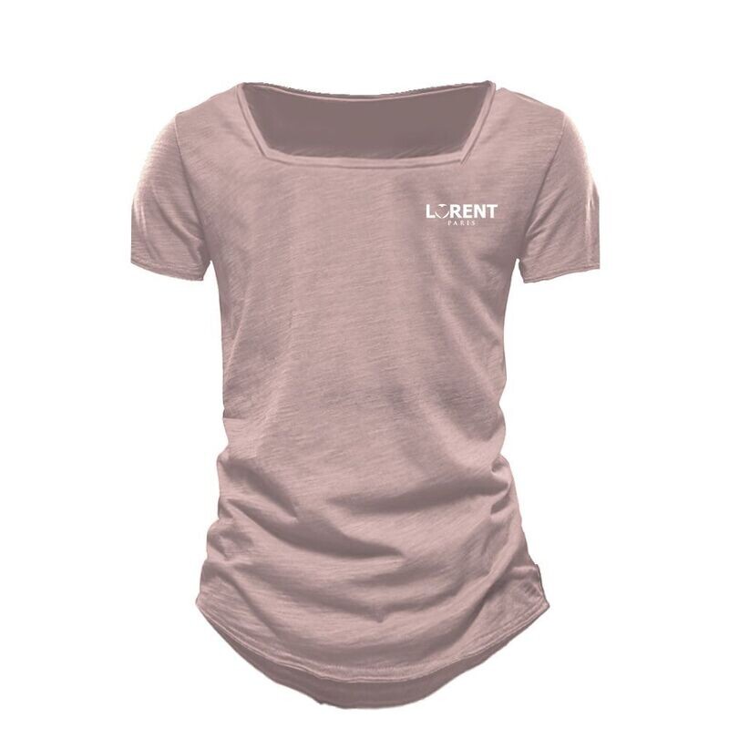 Tshirt Homme Col Carré fit Ecru manche courte - Lorent PARIS