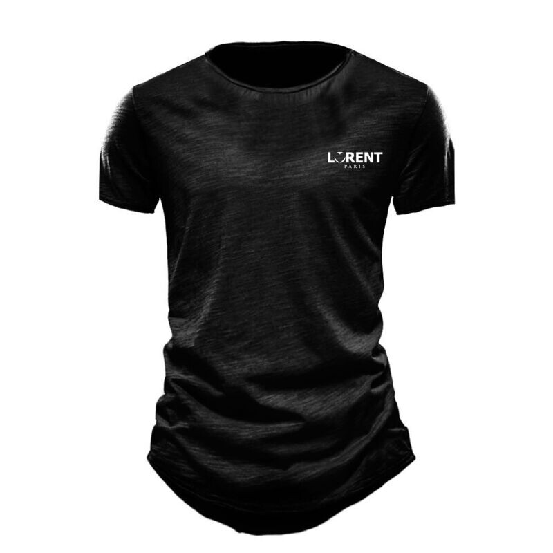 Tshirt Homme Col Rond fit Noir manche courte - Lorent PARIS