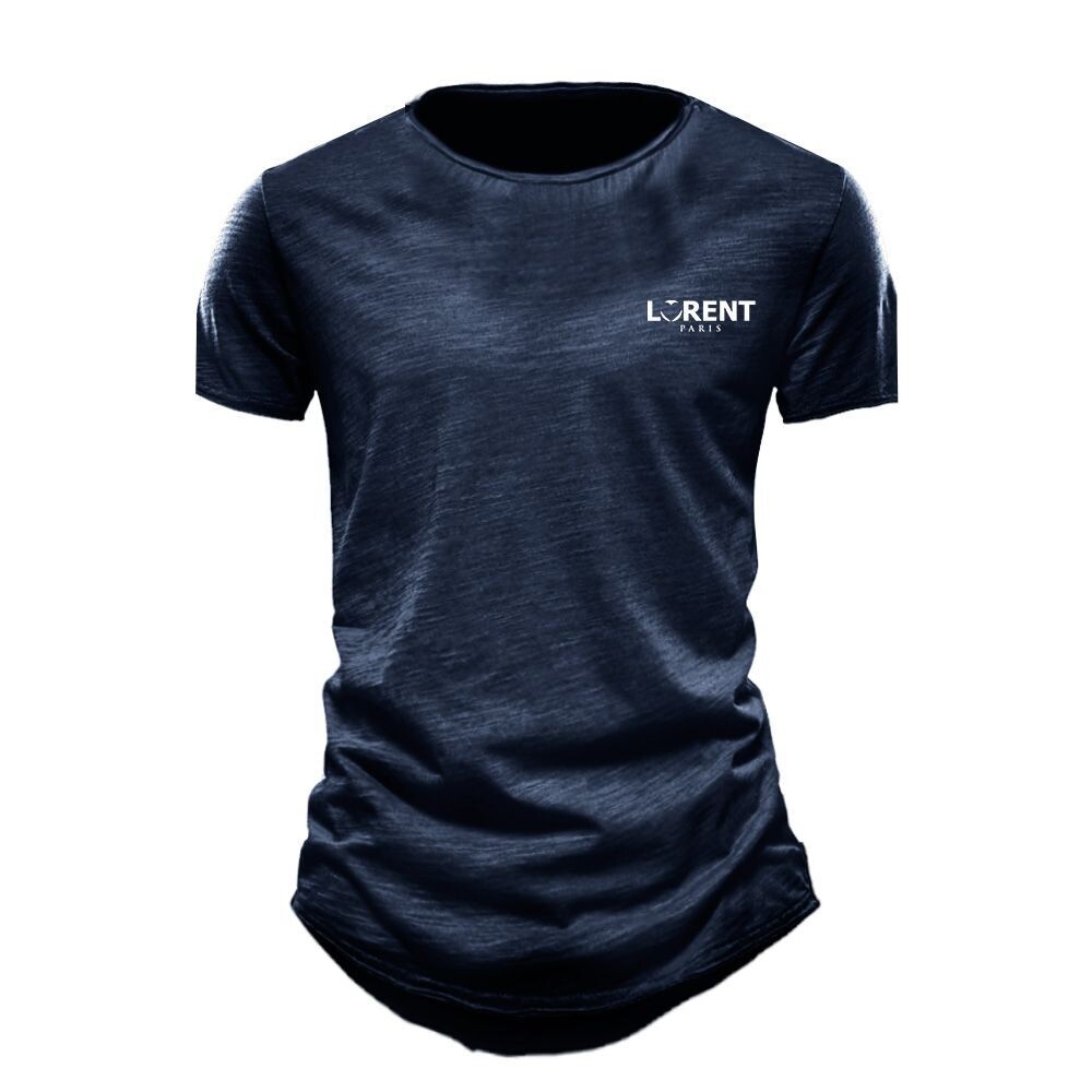 Tshirt Homme Col Rond fit Navy manche courte - Lorent PARIS