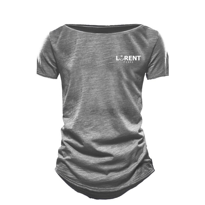 Tshirt Homme Col Mariner fit Gris manche courte - Lorent PARIS