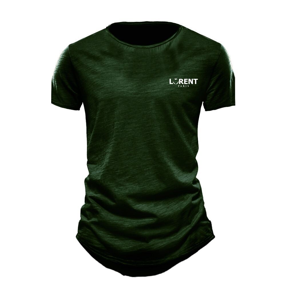 Tshirt Homme Col Rond fit Kaki manche courte - Lorent PARIS