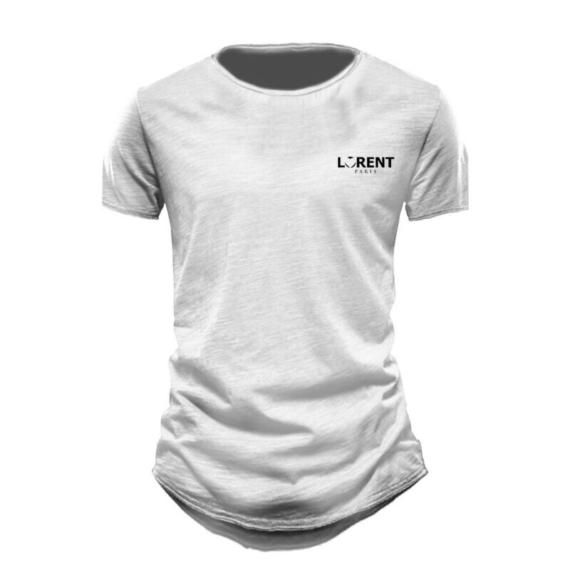 Tshirt Homme Col Rond fit Blanc manche courte - Lorent PARIS