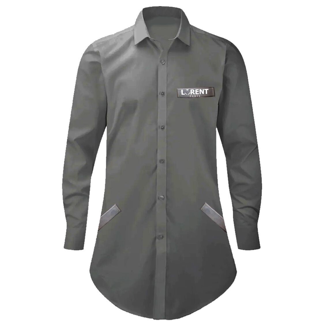 Tunique Homme - coupe Courte Fit Gris - Lorent PARIS