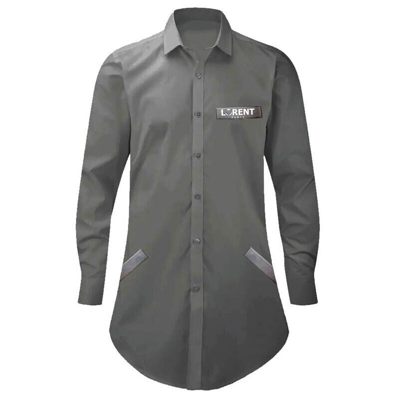 Tunique Homme - coupe Courte Fit Gris - Lorent PARIS