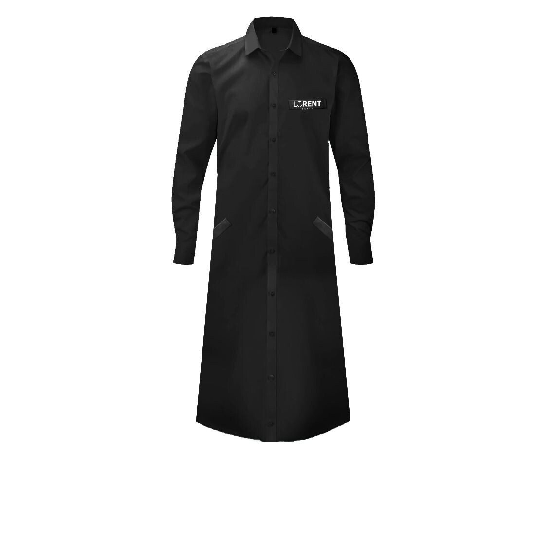 Tunique Homme - coupe Longue Fit Black - Lorent PARIS