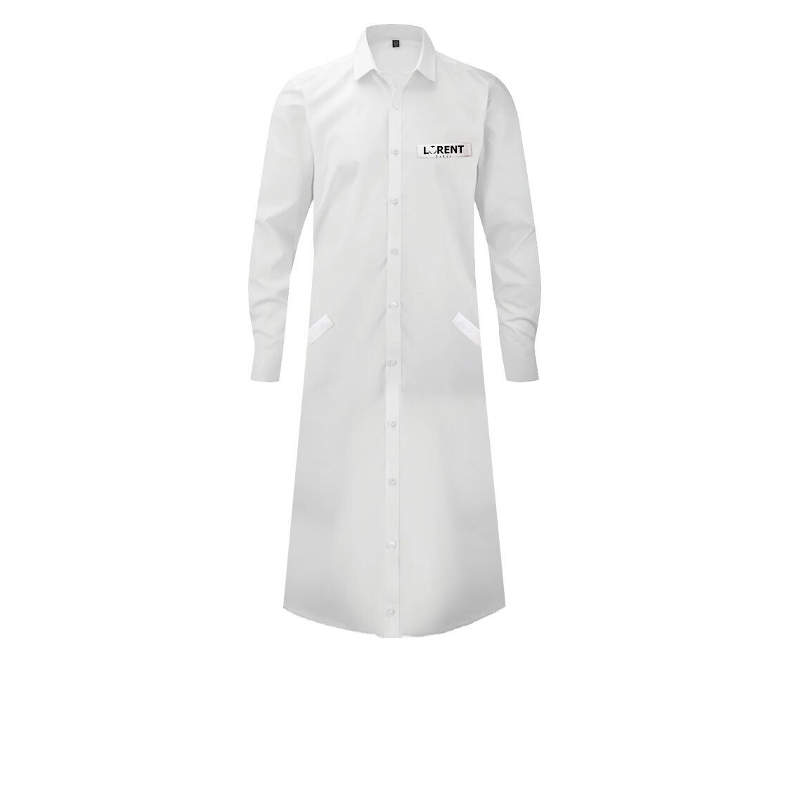 Tunique Homme - coupe Longue Fit Blanc - Lorent PARIS