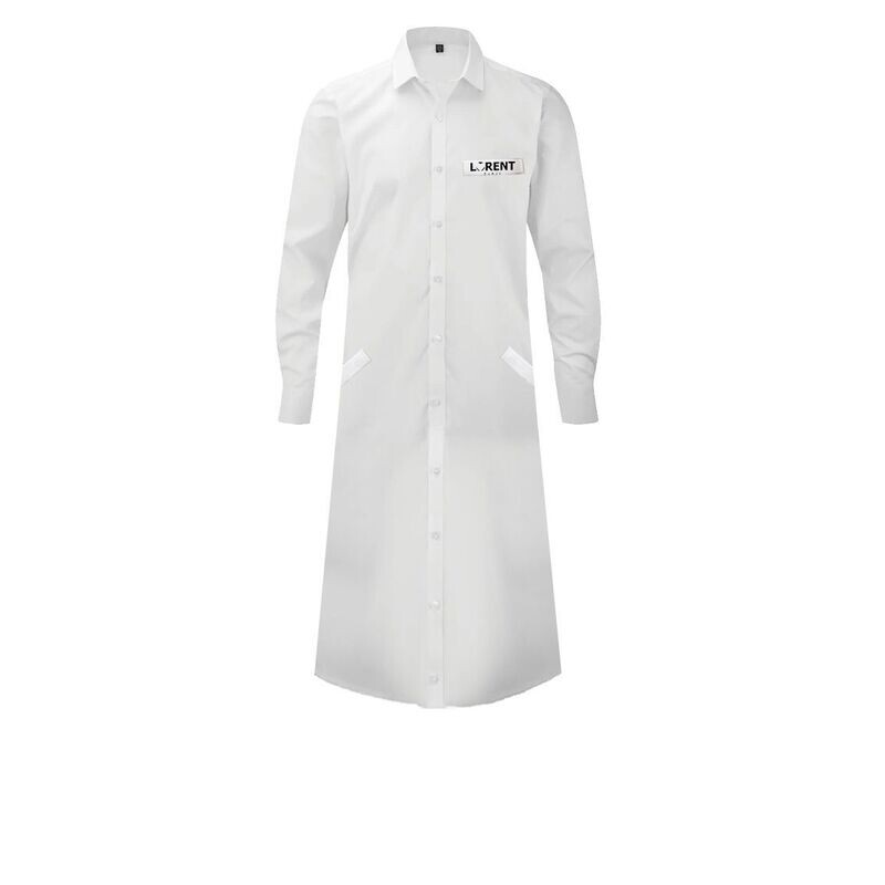 Tunique Homme - coupe Longue Fit Blanc - Lorent PARIS