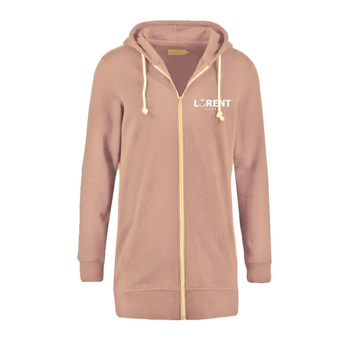 Hoodie Long Homme - coupe Longue Fit Ecru - Lorent PARIS