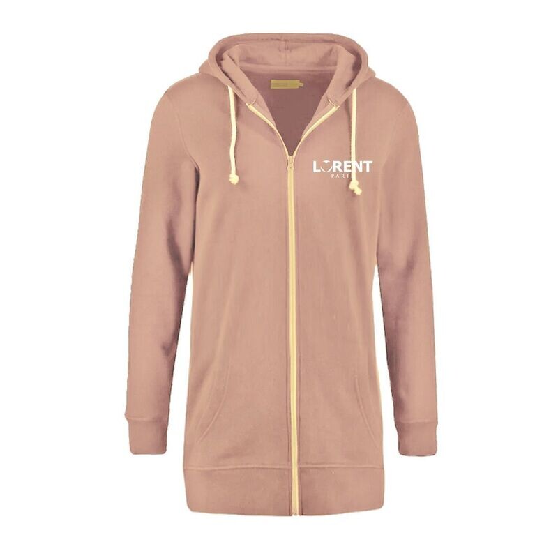 Hoodie Long Homme - coupe Longue Fit Ecru - Lorent PARIS